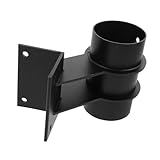 HANABASS 2 Stück Verstellbare Sonnenschirmhalter aus Carbonstahl Wetterfester Schirmständer zur Befestigung an Balkon Terrassengeländern Passend für Outdoor-parasolständer