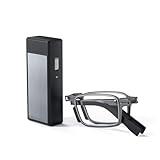 Missfive Langlebige leichte Faltbare Lesebrille mit Brillenetui Herren & Damen, Stabile Blaulichtfilter lesebrille faltbar, kompakt Computerarbeit Klapp-Lesebrille, Etui taschentauglich, schwarz +1.5