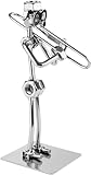BRUBAKER Schraubenmännchen Musiker an der Posaune - Handarbeit Eisenfigur Metallmännchen Posaunenspieler - Metallfigur Blasmusiker Dekoration Geschenk für Posaunisten