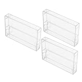 iplusmile 3 Stück Transparente Kunststoff Kassettentaschen mit Deckel Audio Kassette Organizer für Sammler und Djs Sicherer Sitz Vielseitig Einsetzbar Stilvoller Retro Musik Tape