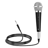 Kabelgebundenes Mikrofon mit 3M Kabel, XLR auf Klinke 6,5 MM, Dynamic Microphone Tragbares Gesangsmikrofon, Dynamisches Handmikrofon mit Nierencharakteristik für Karaoke Hochzeit DJ Party (A)