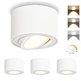 GeyouLux LED Aufbauspots Dimmbar - Extra Flach 30°...
