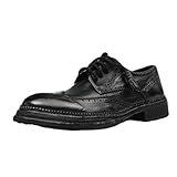 MlYJmer Herren Kleid Schuhe Mode Leder Oxfords Business Hochzeitsschuhe,Schwarz,41.5 EU