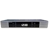 Regent Cucina Unterbau Küchenradio mit DAB/DAB+, FM, Bluetooth, LED-Leiste, Farbdisplay, Küchentimer & 2 Wecker, perfektes Unterbauradio für die Küche, Farbe: Silber (Silber)