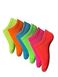QZ FASHION 6 Paar unsichtbare Sneaker-Socken für Damen und Mädchen, mehrfarbig, Größe 37-39, mehrfarbig, 4-6