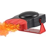 Leaflai 12V Autoheizung, Tragbare Auto-heizung 150W Winter-Auto-Heizung-Kit mit Heiz-/Kühlfunktion Plug-in Zigarettenanzünder Luftkühlventilator für 12Volt Autos, LKWs, SUV, Van (Rot)