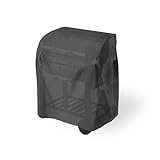 tepro Universal Abdeckhaube für Grillwagen, Klein, Wetterfest, Wasserabweisend, mit UV-Schutz, aus strapazierfähigem Polyethylen, Maße ca. 104,1 x 48,3 x 101,6 cm, Schwarz
