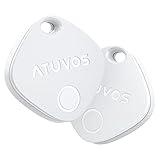 ATUVOS Schlüsselfinder Key Finder 2er Pack, iOS Smart Tracker Tag Kompatibel mit Apple Wo ist? APP (iOS NUR, Android Not Supported), Bluetooth KeyFinder für Gepäck/Koffer/Taschen, Austauschbarer Akku