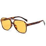 YAMEIZE Retro Rechteckige Sonnenbrille für Damen Herren...