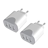 USB Ladegerät 2Pack, 3-Port Stecker 15W USBA Adapter 5V3A...
