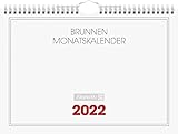 BRUNNEN 1070146002 Wandkalender/Monatskalender Modell 701 46, 1 Seite = 1 Monat, 297 x 210 mm, Karton-Umschlag weiß, Kalendarium 2022, Wire-O-Bindung mit Aufhänger