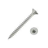 500 Stück Edelstahl-Schrauben 4x40 mm Vollgewinde Torx - Spanplattenschrauben mit Senkkopf - Holzschrauben/Holzbauschrauben - Werkstoff A2 VA V2A - Edelstahlschrauben/Universalschrauben TX20