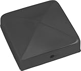 Connex Pfostenkappe - 90 x 90 mm - Witterungsschutz für Pfosten & Zäune - Verzinkt & schwarz / Zaun-Abdeckung / Pfahlkappe / Zaunabdeckung / Zaunkappe / Säulenkappe / HV4327