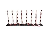 Flexibarrier Pfosten- & Kette Absperrset -Basic-, 8 Pfosten inkl. 15m Kunststoffkette (rot/weiß)