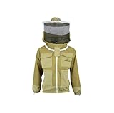 Imkerjacke Premium mit Atmungsnetz S M L XL XXL Atmungsaktiv Stichfest Leicht Imkerei Bienen Insekten Insektenstiche, L · braun