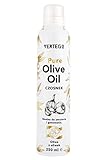 VERTEGO Nativ Olivenöl Spray - Non Stick Olive Oil Cooking Spray - Öl Spray Sprühöl zum kochen - Trennspray zum backen - Ölspray zum kochen - Backspray Trennspray Grill - 1 x 250 ml - Knoblauch