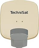 TechniSat Multytenne Quattro Satellitenschüssel (45cm Sat-Anlage, 4 Orbitpositionen, 2 Teilnehmer) beige