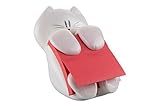 Post-it Dispenser Z-Notes CAT, Dispenser mit 1 Block Super Sticky Z-Notes, 90 Blatt pro Block, 76 mm x 76 mm, Farbe: Pink - Für eine unkomplizierte Einhand-Notizausgabe auf deinem Schreibtisch