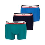 Levi's Men's Sportswear Logo Boxer Briefs, Green/Blue, S (3er Pack)