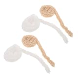 VANZACK 4 Stück Teiliges Weiße und Graue Flauschige Chenille stäbchen Extra Dicht Biegsame Pfeifenreiniger für Bastelprojekte DIY Kunsthandwerk Fellimitat Stäbchen für Dekoration und