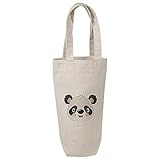 Azeeda 'Glückliches Panda-Gesicht' Weinflasche Geschenktasche/Flaschenträger (BL00030399)