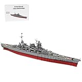 ToyGhillied Militärische Modellbausatz, Deutsche Scharnhorst-Klasse Panzerkreuzer-Klemmbausteine, Sammler-Edition WWII Kriegsschiff | Fortgeschrittener Bausteinbau für Erwachsene (6457Teile)
