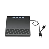 LYEAA 7 in 1 USB 3.0 Typ C Externer Blu-ray/DVD/CD-Brenner Writer Reader mit SD/TF-Port, tragbares optisches Laufwerk für Windows Laptop