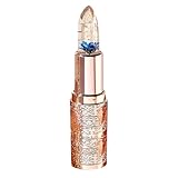Lippenstift Farben Transparent mit Blumen Lippenstift matt Liquid Lipstick mit 16 Stunden Halt und glänzendem Finish Feuchtigkeitsspendender mit pflegenden Ölen Lipstick Transparente farblose (A-Blau)