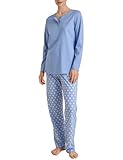 CALIDA Damen Shell Nights Pyjamaset, Hydrangea Blue, 54-56