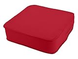 Orthopädisches Sitzkissen Minimalist - 100% Baumwolle mit Kaltschaum-Schaumstoff - Qualitatives Stuhlkissen - Feste Qualität - Waschbar (1, Rot, 40x40x10cm)