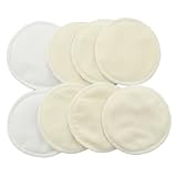 FUNNETOYU 8 Stück Bambus Stilleinlagen Waschbare Auslaufsichere Reusable Stillpads Hellgelb Hautfreundlich und Saugfähig für Mütter Optimaler Schutz und