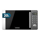 Cecotec Mikrowelle mit Grill Proclean 5010 Flatbed Edelstahl Mikrowelle 20 l, 700 W, 5 Stufen, 800 W Halogengrill, 8 automatische Programme, LED-Display und 3DWave-Technologie für optimales Garen