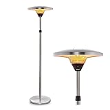 Enders Terrassenheize Oron, Elektro Standstrahler, Heizpilz, Terrasse und Balkon, höhenverstellbar, 2 Leistungseinstellungen, 1.000 - 2.000 Watt, Infrarot-Strahlungswärme, inkl. Kippsicherung #49076