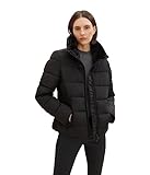 TOM TAILOR Damen 1037564 Steppjacke mit Stehkragen, 14482-deep Black, XL