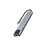 Velocraze 8-in-1-Docking – unterstützt 4K HDMI, 2 x USB 3.0, 1 x USB-C-Anschluss, Kartenleser, verbinden Sie es mit Ihrem Gerät, um seine Funktionalität zu erweitern.