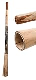 Didgeridoo aus Teakholz Länge 150 cm bemalt Dotpainting schöner Gegendruck vergleichbar mit Eukalyptus aber preiswerter klarer Ton Rissstabilität Weltmusik Aborigines Australien Percussion