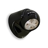 Auraglow Abnehmbares, kabelloses, batteriebetriebenes Sicherheitslicht mit PIR-Sensor/Bewegungsmelder - SCHWARZ