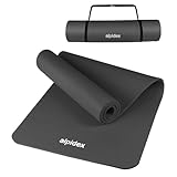 ALPIDEX Yogamatte 183 x 60 x 0.8 cm Phthalatfreie Fitness Matte Tragegurt Rutschfest Gymnastik Turnen Pilates Sport Physio HiiT Yoga Trainingsmatte Isomatte Hautfreundlich, Farbe:Anthracite