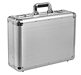 ALUMAXX 45114 Attachékoffer TAURUS, Aktenkoffer aus Aluminium, Businesskoffer, Dokumentenkoffer, Alu-Koffer, Aluminiumkoffer ca. 46 cm, Silber, 46 x 34 × 16 cm