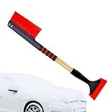 Schneebürste Auto - Ausziehbarer Eisschaber, Schneeschaberbürste, Doppelkopf-Eisschaufel Mit Ergonomischem Schaumstoffgriff Für Windschutzscheibe, Fenster, C