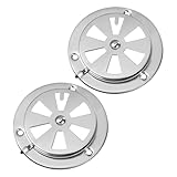 KOMBIUDA 2 Stück Einstellbarer Edelstahl Lüftungsabdeckung für Ofen Grill und Trockner Ventilationshaube mit Modernem Design Verschleißfest Kompatibel für Küche und Gastronomie