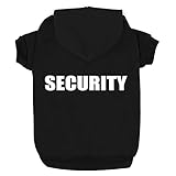 Izefia Hunde Kapuzenpulli Security Rdc Pet Bekleidung Hunde Shirt Wärmer Pullover Baumwoll Jackett Mantel Kleiner Hund Mittlerer Hund (Schwarz,M)