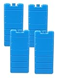 VonBueren 4X Kühlakkus für Kühltasche | 12h Lange Kühlung | je Kühlakku 200 g | 7,5 x 16,5 x 2 cm | auch für Kühlbox
