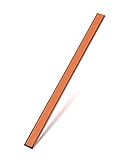 QWORK® Kupferblech T2, 3 mm x 15 mm x 25 cm Cu Metall Flachstange, Lila Kupfer Stangenplatte für Elektro, Industrie und Heimwerkerprojekte