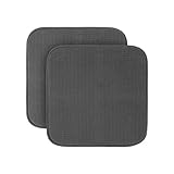 Sitzkissen (2er Pack) Stuhlkissen mit Anti Rutsch Unterseite 38cm x 38cm - Öko-Tex Zertifiziert - Sitzauflage Uni, Stuhlpolster Stuhlauflage