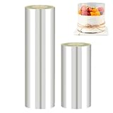 Mafagwre 2 Rollen Kuchenhalsband, Tortenrandfolie 20cm/15 Cm X 10 M, Tortenrandfolie Wiederverwendbar, Transparent Rolle Kuchen Halsbänder, Kuchenrandfolien Für Kuchendekoration (A)