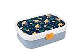 Mepal Brotdose Kinder - Bento Box Kinder - Brotdose Kinder mit Fächern & Gabel - Meal Prep Box mit Clip-Verschluss - BPA-frei & Spülmaschinenfest - 750 ml - Jungle