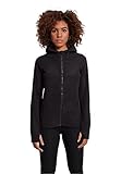 Urban Classics Damen Ladies Polar Fleece Zip Hoody Kapuzenpullover, Schwarz (Black 7), L EU