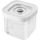 ZWILLING FRESH & SAVE CUBE Box, Größe S, Modulare & Stapelbare Vorratsdose, Luftdichte & Vakuumierbare Aufbewahrung, Spülmaschinengeeignet, Transparent