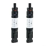 Desiumite Photovoltaik Anti-Reverse Diode Stecker 30A, IP67 Wasserdicht für Solarmodule, Kompatibel mit 10-14AWG Kabeln, PC/PA Isolierung mit Kupfer